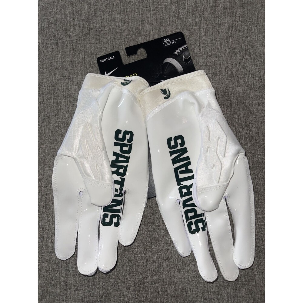Nike Michigan State Spartans Superbad Football Gloves Size 3XL